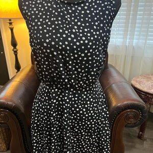 Black and White Polka Dot Mini Dress